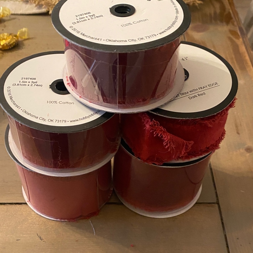 Red Velvet Ribbon Set